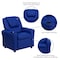 Flash Furniture Kids Recliner, 21-1/2" to 36-1/2" x 27", Upholstery Color: Blue, Weight Capacity: 90 lb. DG-ULT-KID-BLUE-GG - alternate 2